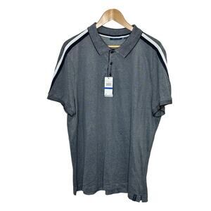 Perry Ellis Dark Sapphire Navy Blue Short Sleeve Polo Shirt Men's XL NEW $49